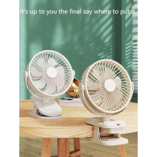 Вентилятор Мини USB с прищепкой   Fan F-2	LY-850  Розовый белый синий  (40) (45)[XL-1317