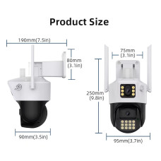 360   Камера         (P12-P6MP)        Камера  Wifi ptz Dual leans  camera +12v2a AND N23 (24)