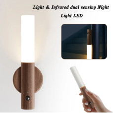 Деревянная беспров  настенная USB-лампа с датчиком движения Induction lamp	AND850 (100)