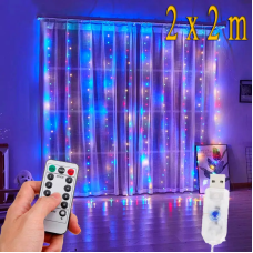 4549-код   2025 Гирлянда ШТОРА   2M*2M 200LED    МИКС   AND  86-20  (100)