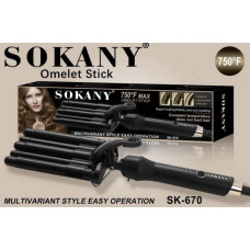 Тройная плойка-щипцы для завивки волос Sokany SK-670    AND  SK-670    (24)