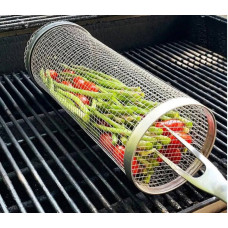Барабан-корзина  для Гриля  из нержавеющей стали 20*9 см маленький  grill grate  AND  5633   (60)