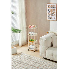 Этажерка на колесах   4 полки  напольная белая Storage rack	 AND 1226 (8)